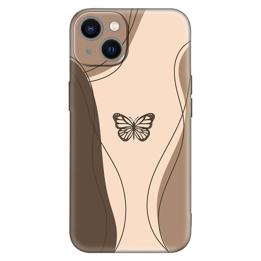 Minimalist Brown Butterfly Phone Case – Nature-Inspired Aesthetic