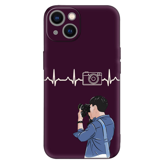 Photographer-Themed Phone Case – Camera & Heartbeat Design