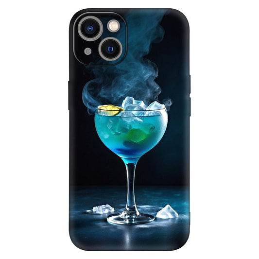 Frozen Blue Bliss – Smoky Cocktail Vibe Phone Case
