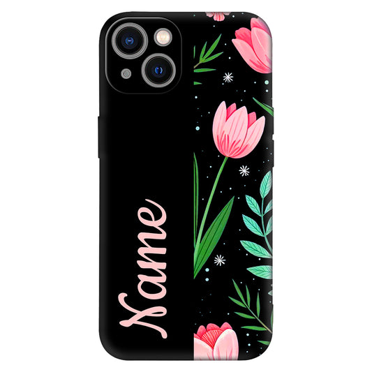 Personalized Pink Tulip Phone Cover