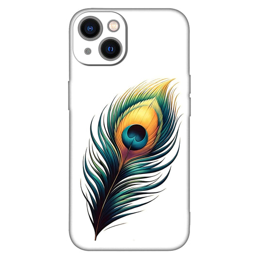 Ethereal Grace: Peacock Feather Elegance Case