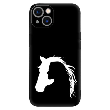 Horse & Girl Silhouette Personalized Phone Case