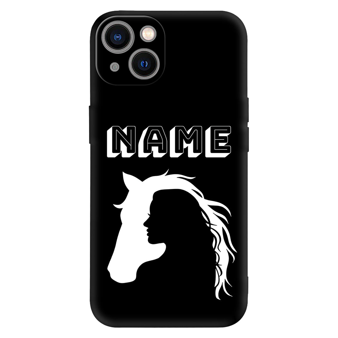 Horse & Girl Silhouette Personalized Phone Case
