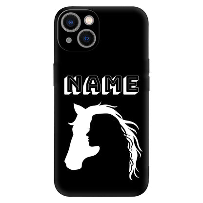 Horse & Girl Silhouette Personalized Phone Case