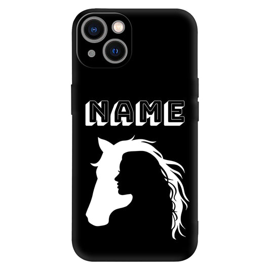 Horse & Girl Silhouette Personalized Phone Case
