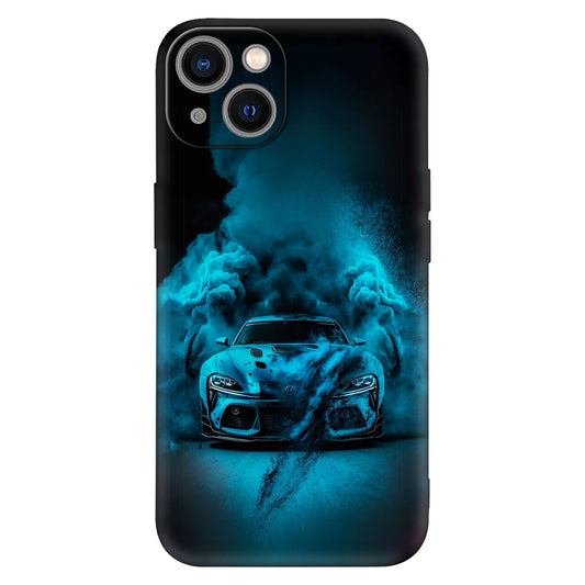 Midnight Drift Sports Car Phone Case – Smoke & Speed Edition