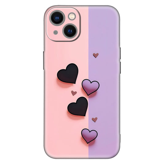 Pink & Purple Heart Phone Case – Romantic Pastel Love Design