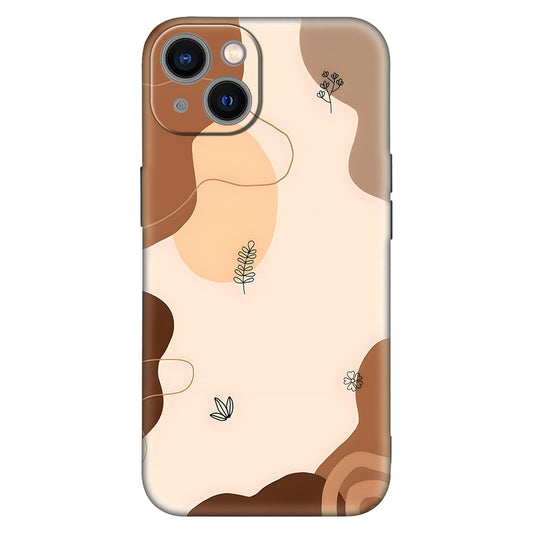 Earthy Abstract Phone Case – Minimal Nature Line Art Design