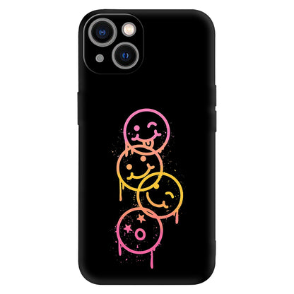 Neon Drip Smiley Phone Case – Urban Vibes with Gradient Graffiti Art