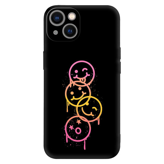 Neon Drip Smiley Phone Case – Urban Vibes with Gradient Graffiti Art