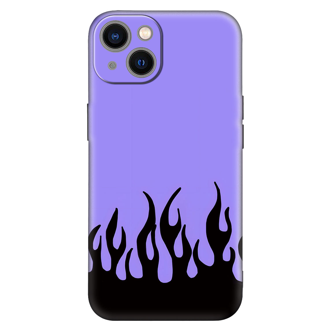 Bold Flame Phone Case – Purple & Black Fire Design