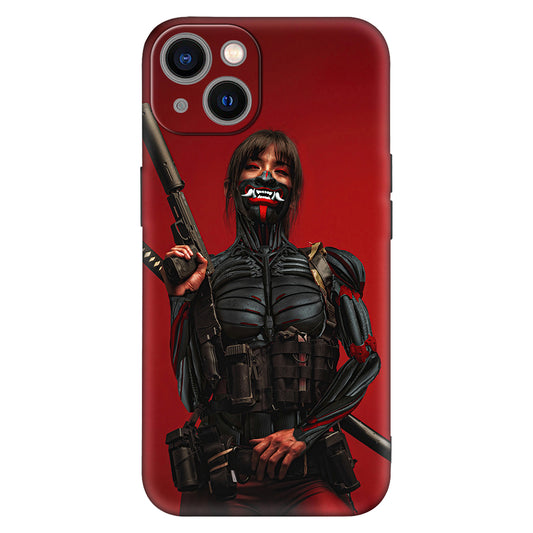 Red Reign: Cyber Assassin Phone Case