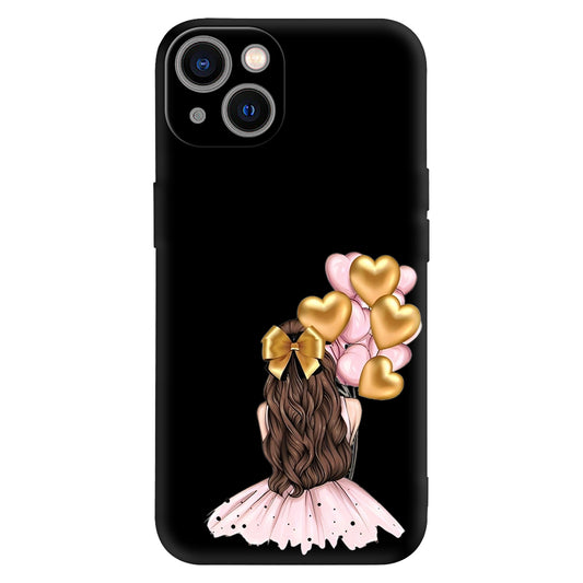 Elegant Girl with Heart Balloons Phone Case – Chic & Stylish