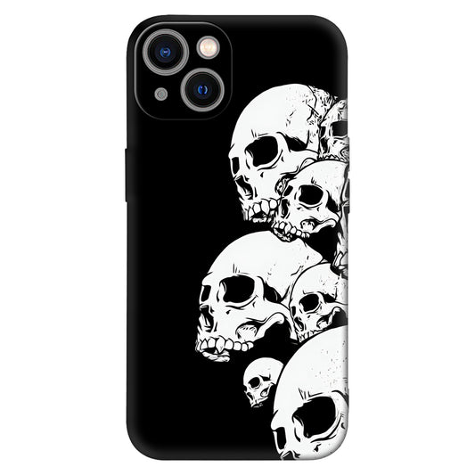 Monochrome Skulls: Grunge Shadow Phone Case