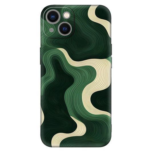 Waves of Nature: Abstract Green Topography Case