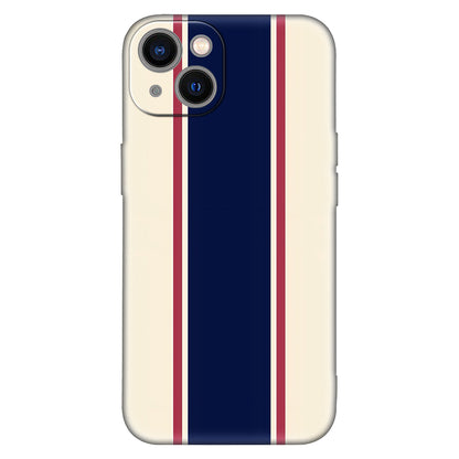 Classic Racer: Navy & Maroon Striped Retro Case