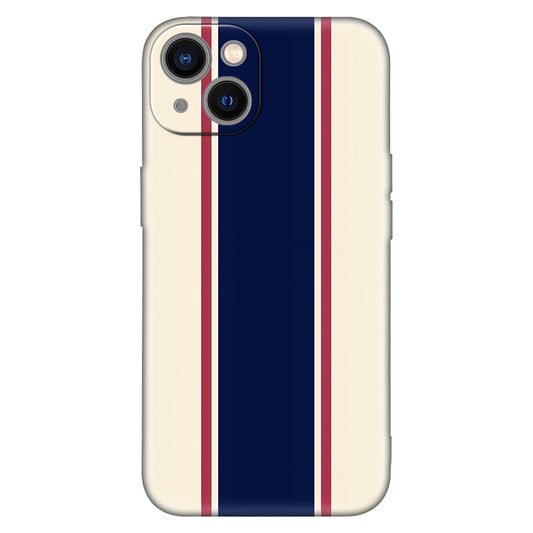 Classic Racer: Navy & Maroon Striped Retro Case