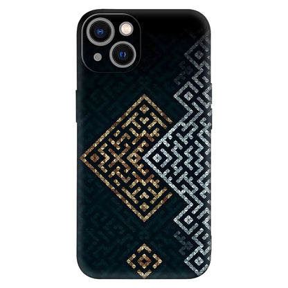 Geometric Glow: Luxe Maze Pattern Metallic Case