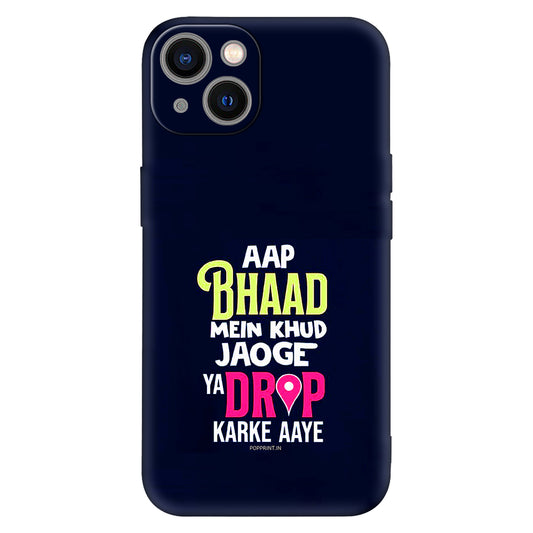 Bhaad Mein Drop: Desi Humor Navy Blue Case