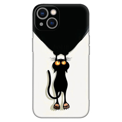 Hang In There: Mischief Black Cat iPhone Case