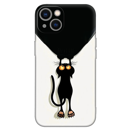 Hang In There: Mischief Black Cat iPhone Case