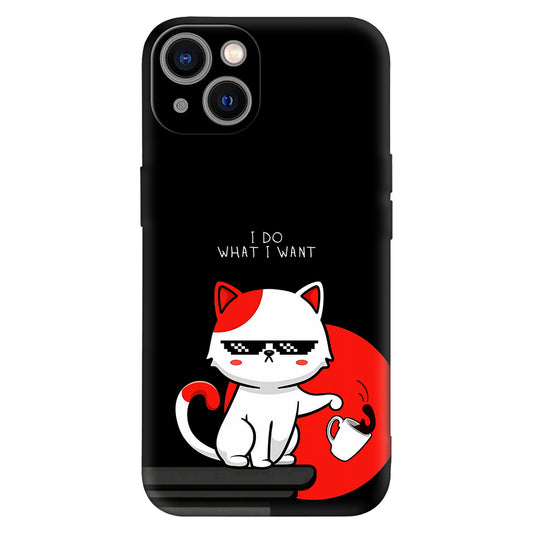 Rebel Mood: "I Do What I Want" Cool Cat Black Case