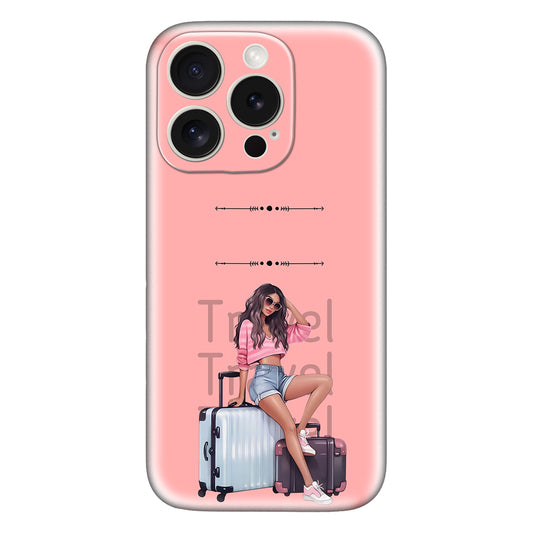 Jetsetter Chic – Pink Travel Aesthetic iPhone Case