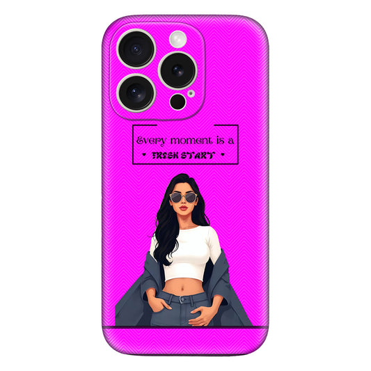 Trendy Pink Phone Case with Motivational Quote
