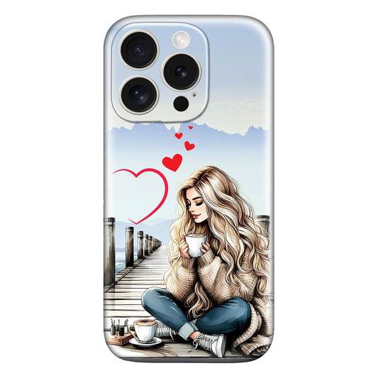 Serene Girl on a Pier Phone Case – Cozy & Stylish