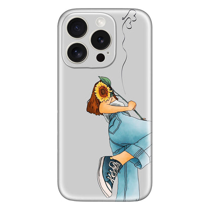 Aesthetic Sunflower Girl Phone Case – Artistic & Trendy