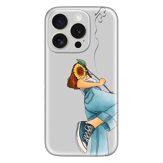 Aesthetic Sunflower Girl Phone Case – Artistic & Trendy