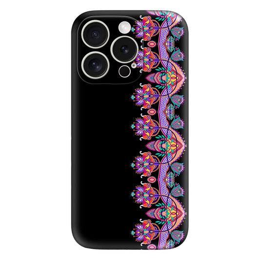 Ethnic Floral Pattern iPhone 15 Pro Case – Vibrant & Artistic