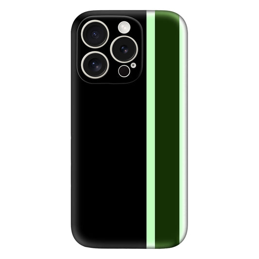 Sleek Black & Green Striped Phone Case – Stylish & Durable