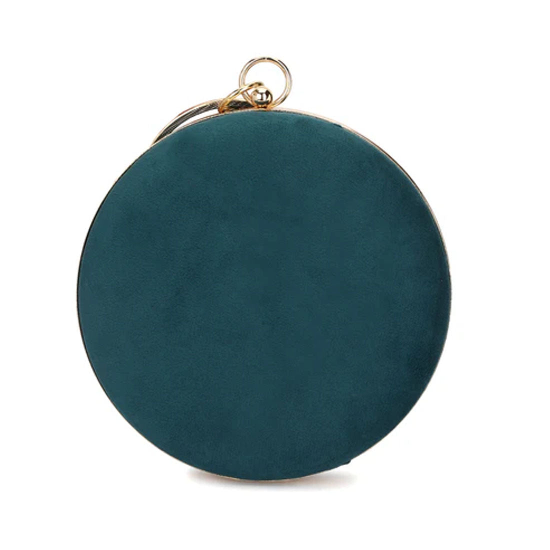 Jewel Tone Round Clutch