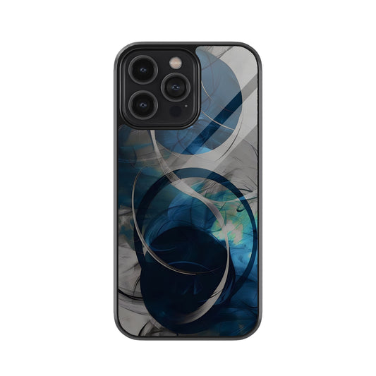 Blue Orb Metal Mobile Cover