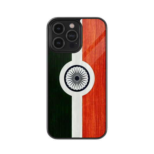 Indian Flag Wooden Texture Mobile Cover