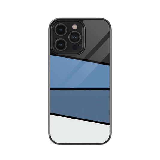 Geometric Blue Blocks Metal Cover
