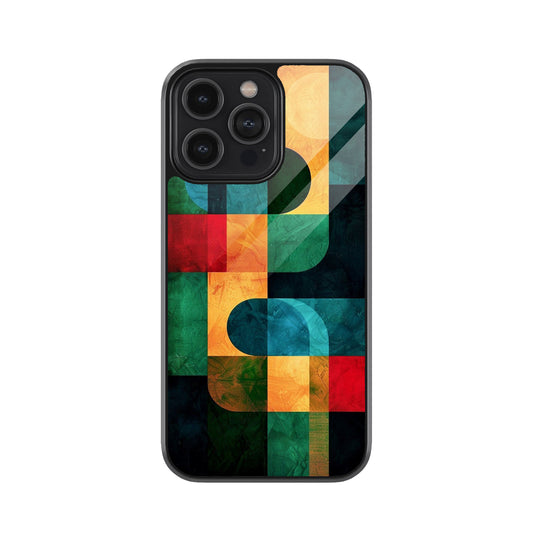 Geometric Abstract Pattern Metal Mobile Cover
