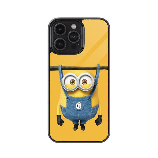Minions Hanging Design Metal Mobile Cover