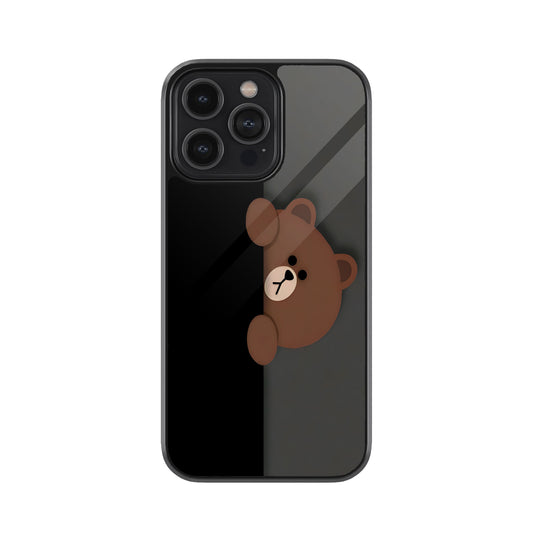 Cute Teddy Bear Metal Mobile Cover