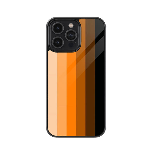 Orange Gradient Stripes Metal Mobile Cover