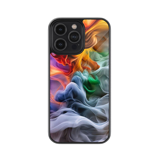 Colorful Smoke Fusion Metal Mobile Cover