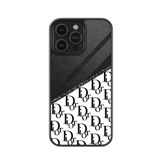Christian Dior Pattern Luxury Metal Mobile Cover
