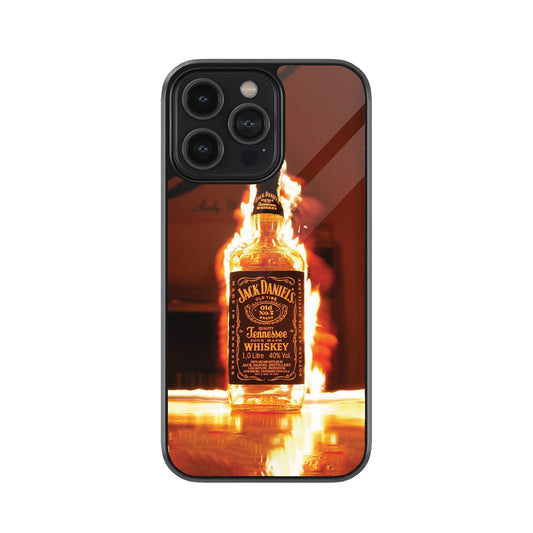 Jack Daniel’s Whiskey Flame Metal Mobile Cover