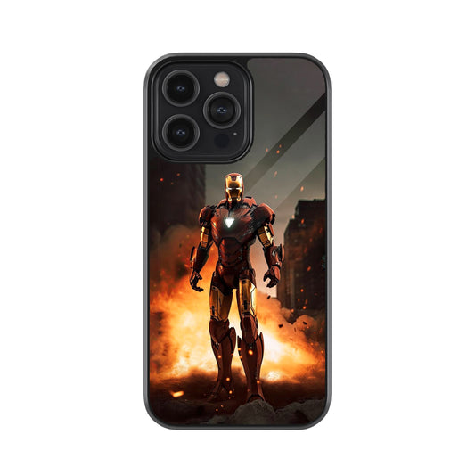 Iron Man Explosion Scene Metal Mobile Cover