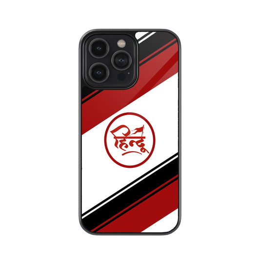 Football Club Striped Logo Metal Mobile Cover
