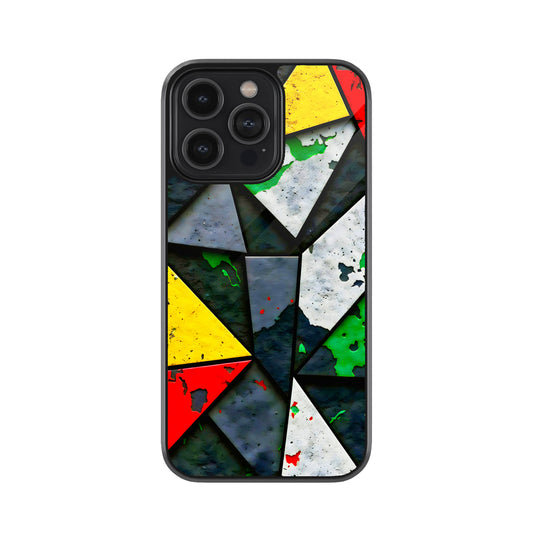 Abstract Geometric Color Splash Cover