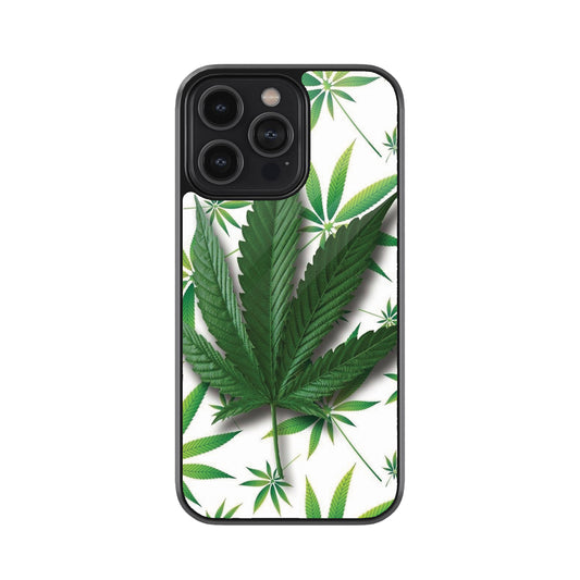Green Cannabis Leaf Mobile Cover