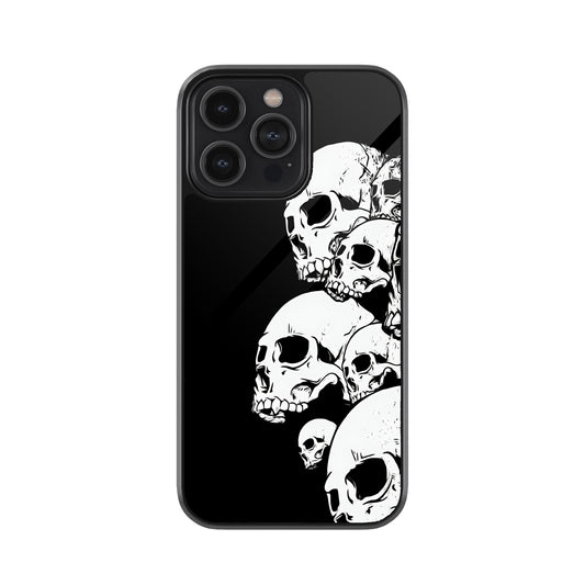 Black Skull Cluster Mobile Cover