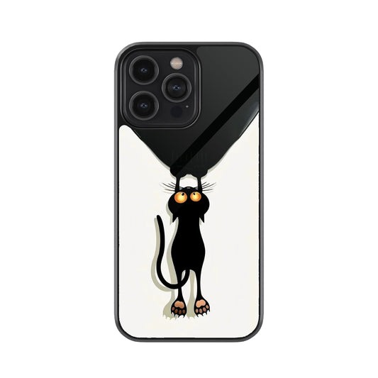 Funny Black Cat Metal Mobile Cover